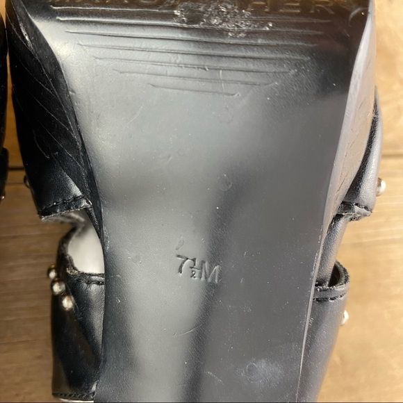 Marc Fisher black with silver studs sexy sling back heels, 7.5 - Picture 8 of 10